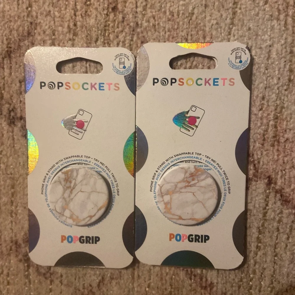 PopSockets PopGrip Cell Phone Grip & Stand - Gold Lutz Marble